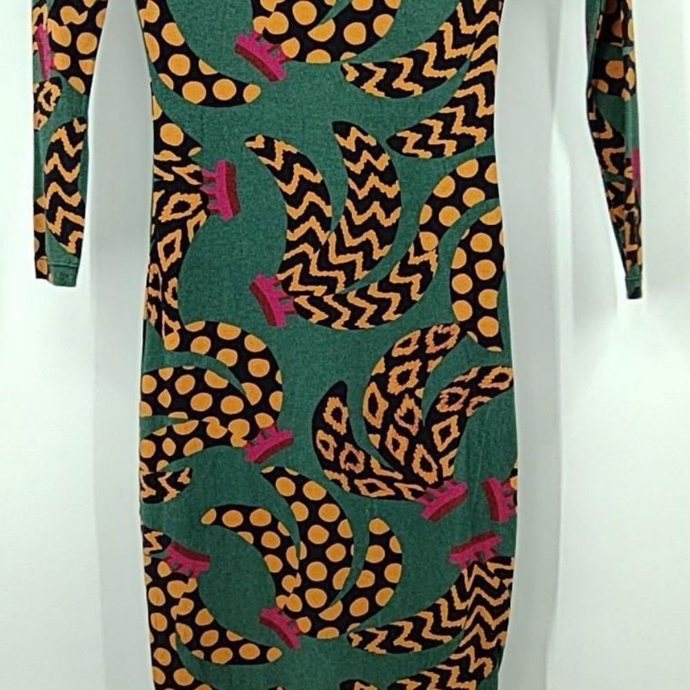 Farm Rio Teal Banana Dress XS NWOT - Picture 2 of 6